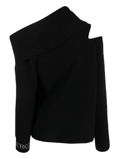 Logo-Print Cut-Out Detailing Jumper