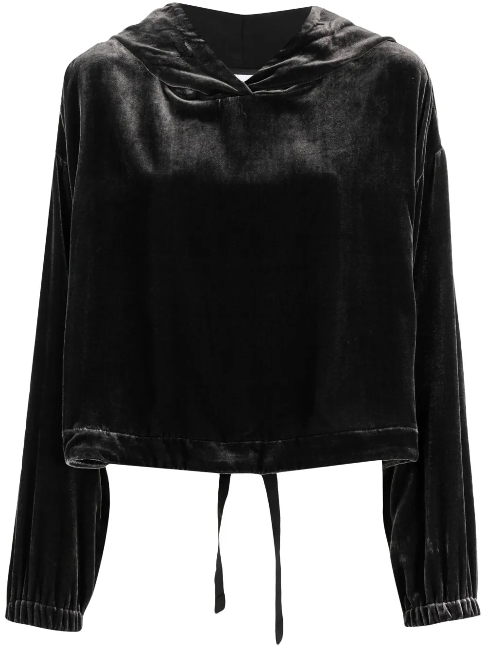 Velvet Drawstring Hoodie
