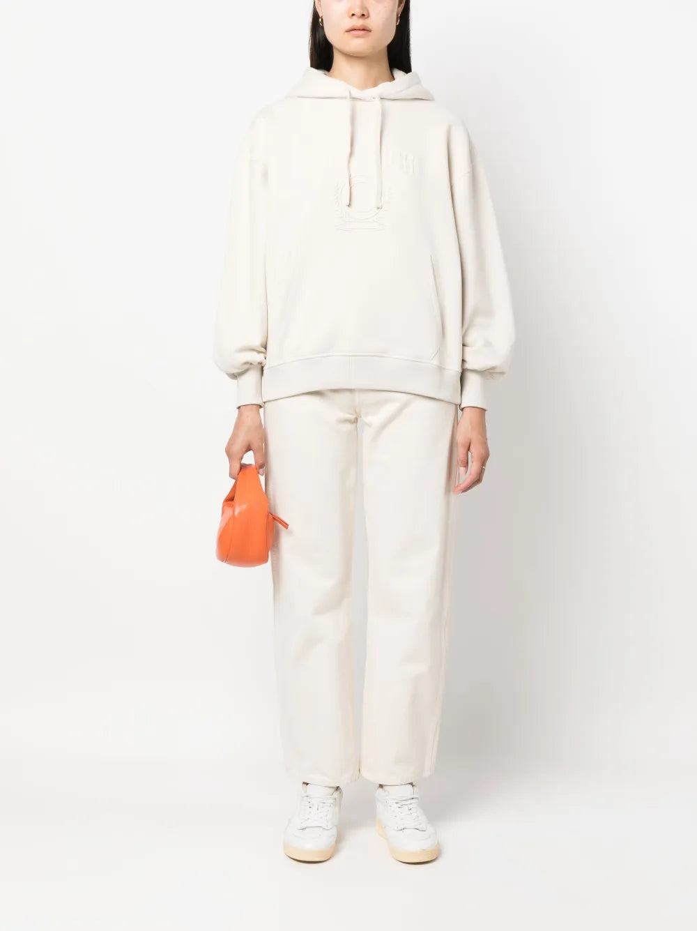 Logo-Embroidered Long-Sleeve Hoodie