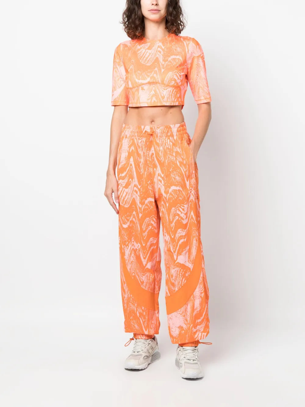 Wood-Print Track Pants
