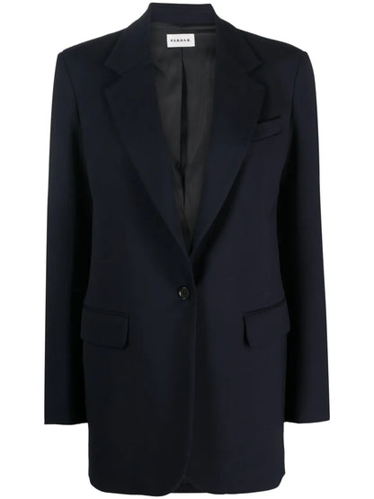 Single-Breasted Wool-Blend Blazer