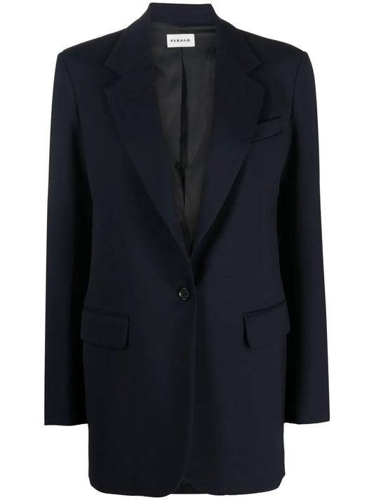 Single-Breasted Wool-Blend Blazer