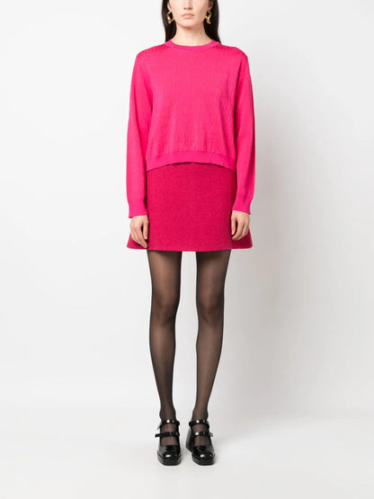 Logo-Jacquard Wool Jumper