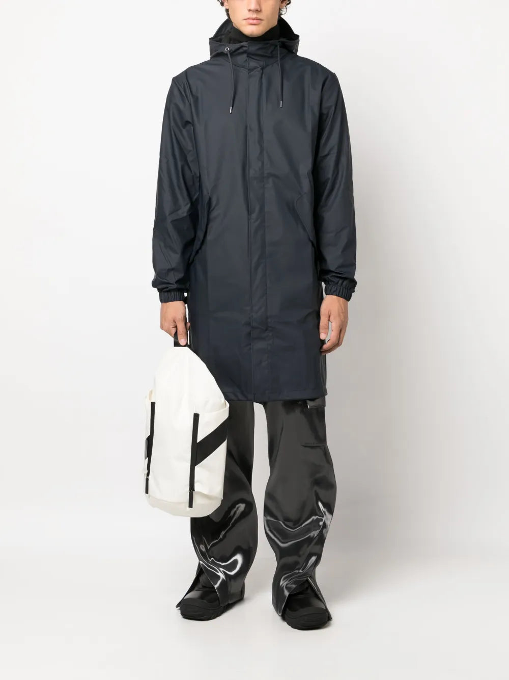 Zip-Up Hooded Raincoat