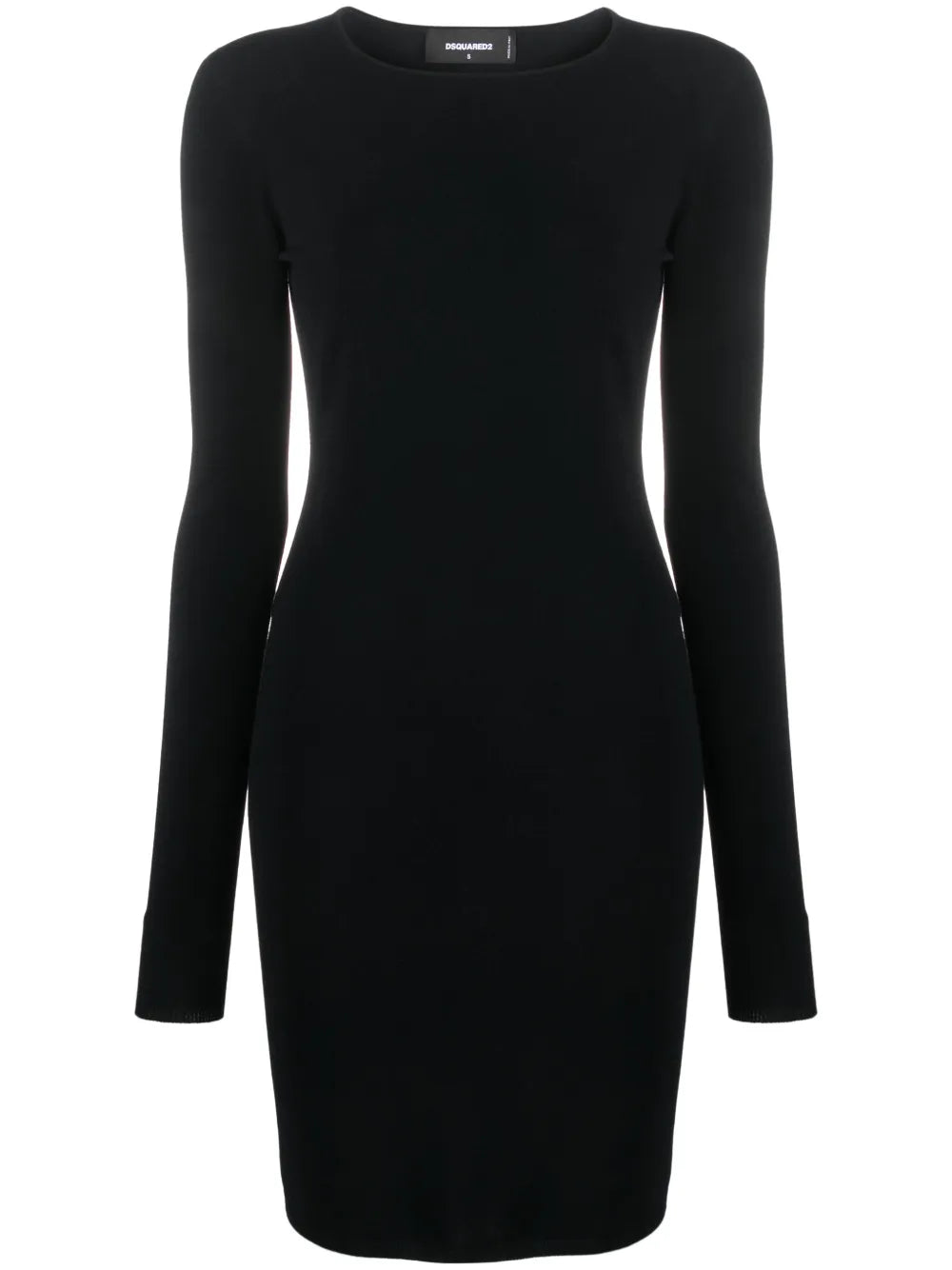 Open-Back Fine-Ribbed Minidress
