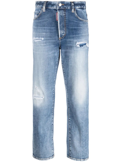 High-Rise Straight-Leg Jeans