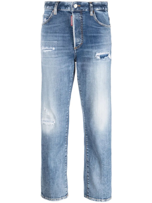 High-Rise Straight-Leg Jeans
