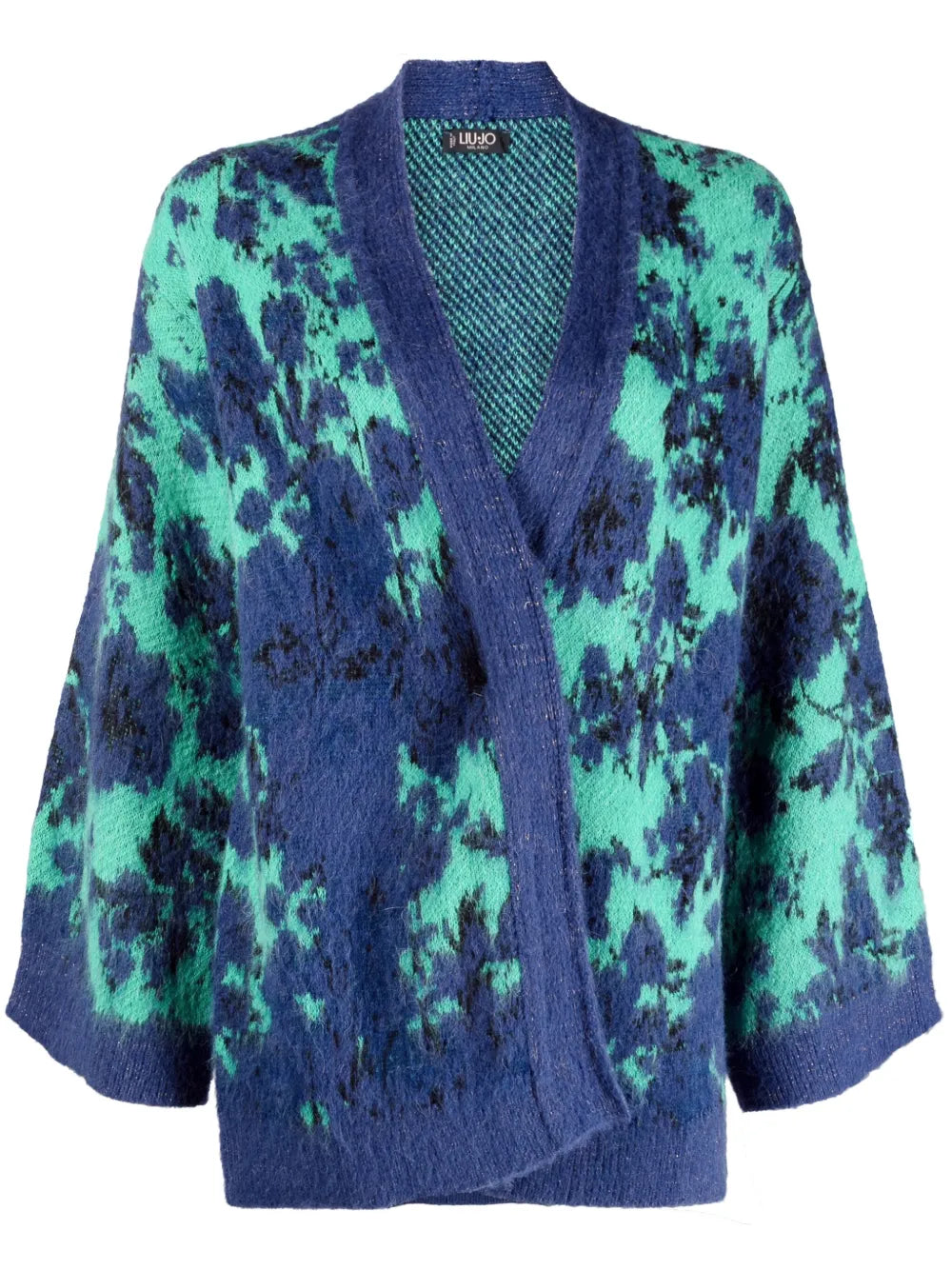 Floral Intarsia-Knit Cardigan