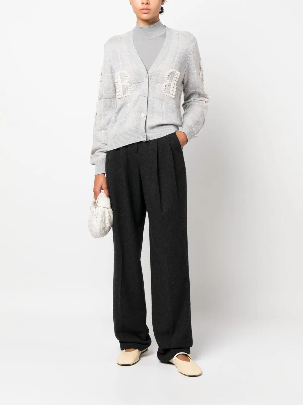 Logo-Embossed Cashmere Cardigan
