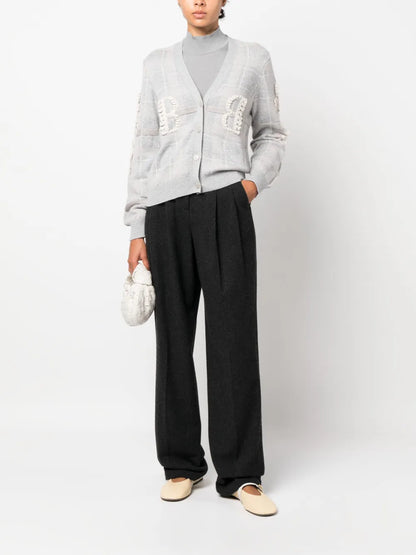 Logo-Embossed Cashmere Cardigan