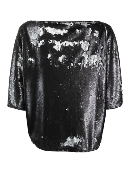Short-Sleeve Sequin Top
