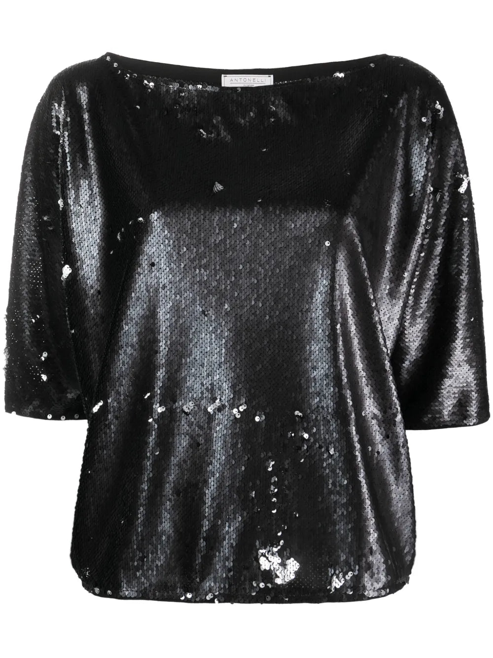 Short-Sleeve Sequin Top