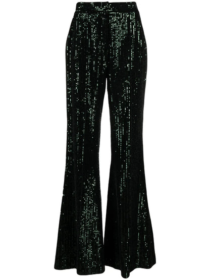 Sequinned Flared Trousers