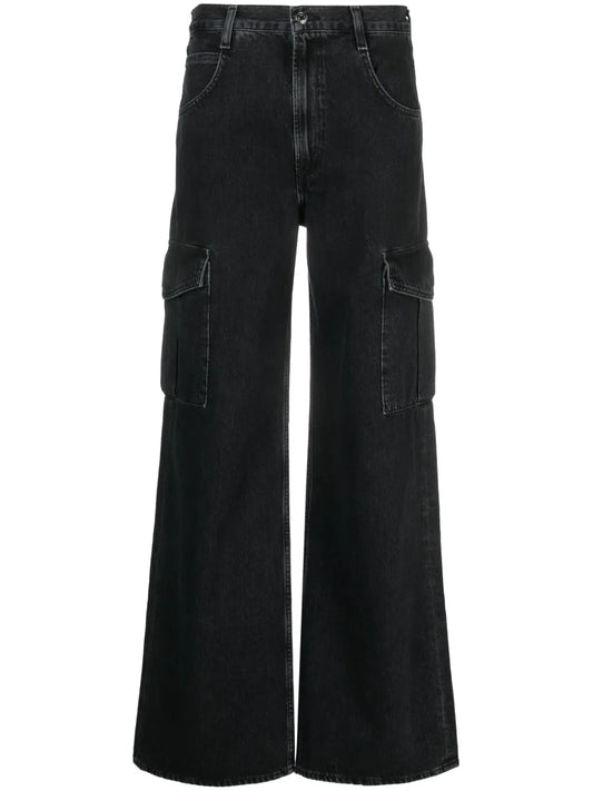 Mid-Rise Wide-Leg Jeans
