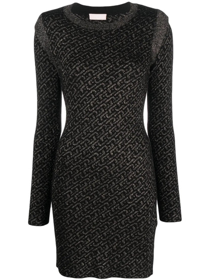 Logo-Jacquard Knitted Minidress