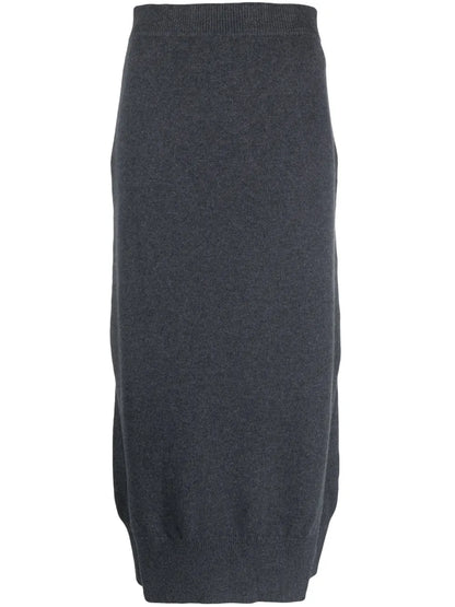High-Waisted Knit Skirt
