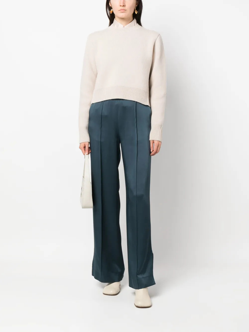 Crew-Neck Cropped Jumper