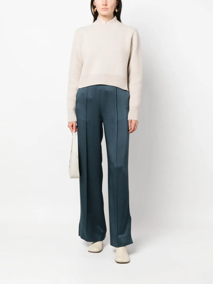 Crew-Neck Cropped Jumper