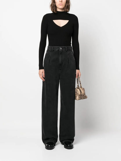 Cut-Out Ribbed Jumper