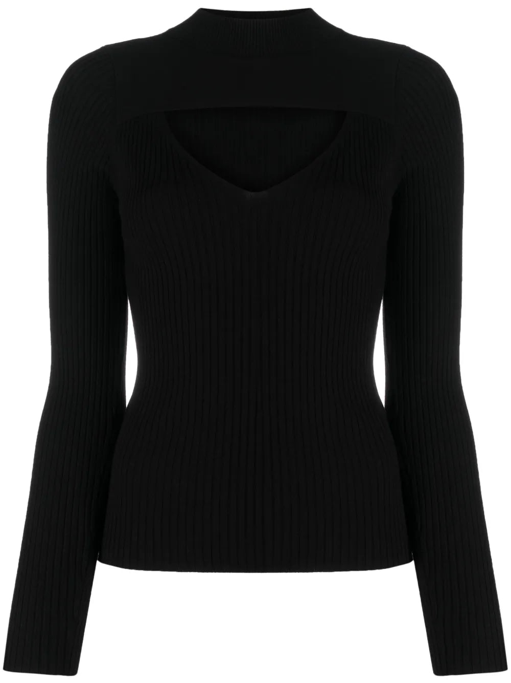 Cut-Out Ribbed Jumper