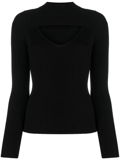 Cut-Out Ribbed Jumper