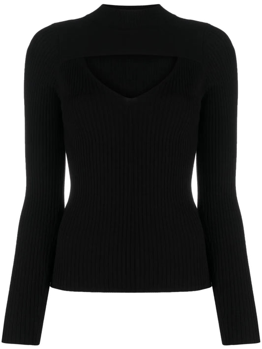 Cut-Out Ribbed Jumper