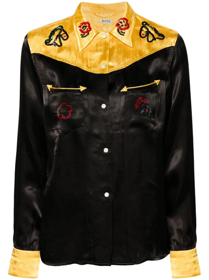 Sequin Rodeo Satin Shirt