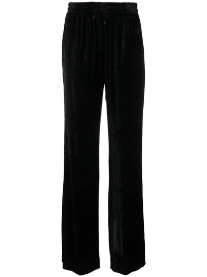 Straight-Leg Velvet Trousers