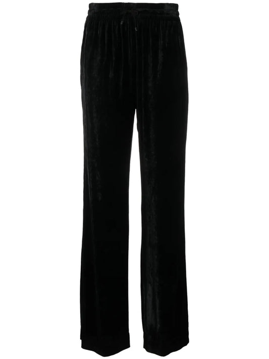 Straight-Leg Velvet Trousers