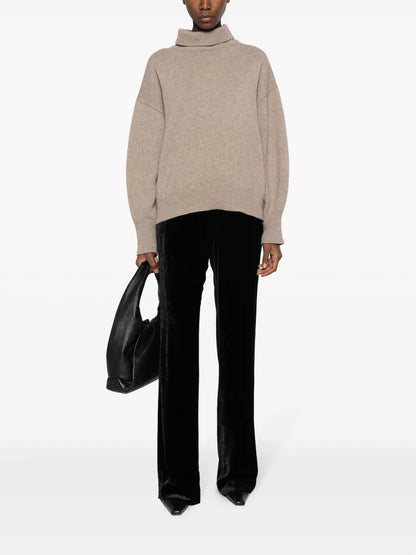 Straight-Leg Velvet Trousers