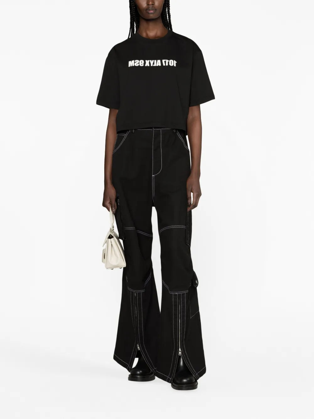 Logo-Print Cropped Cotton T-Shirt