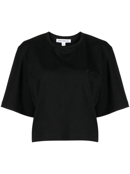 Logo-Embroidered Crop T-Shirt