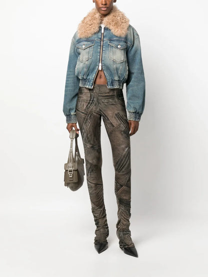 Low-Rise Straight-Leg Trousers