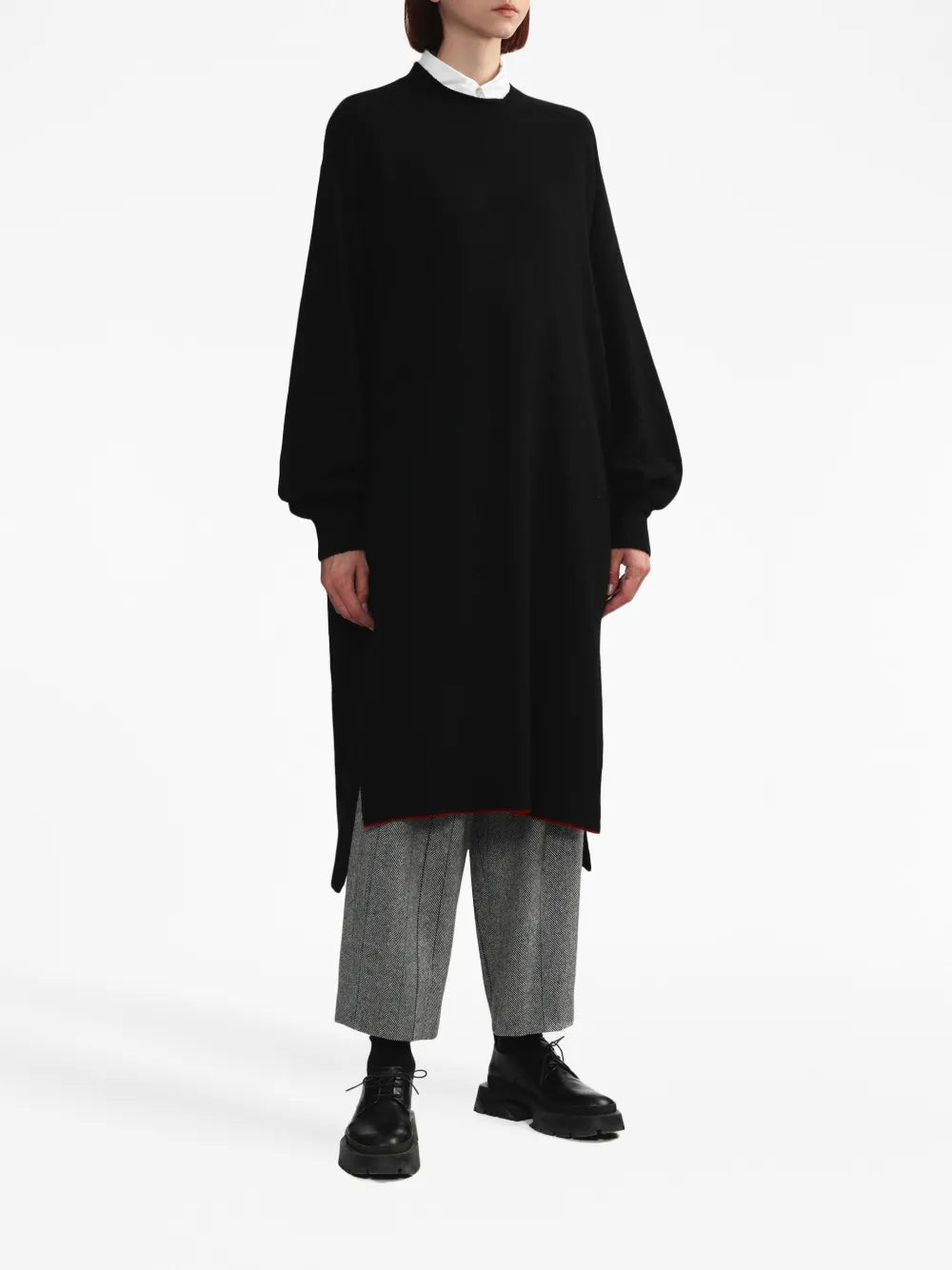 Crew-Neck Knitted Dress