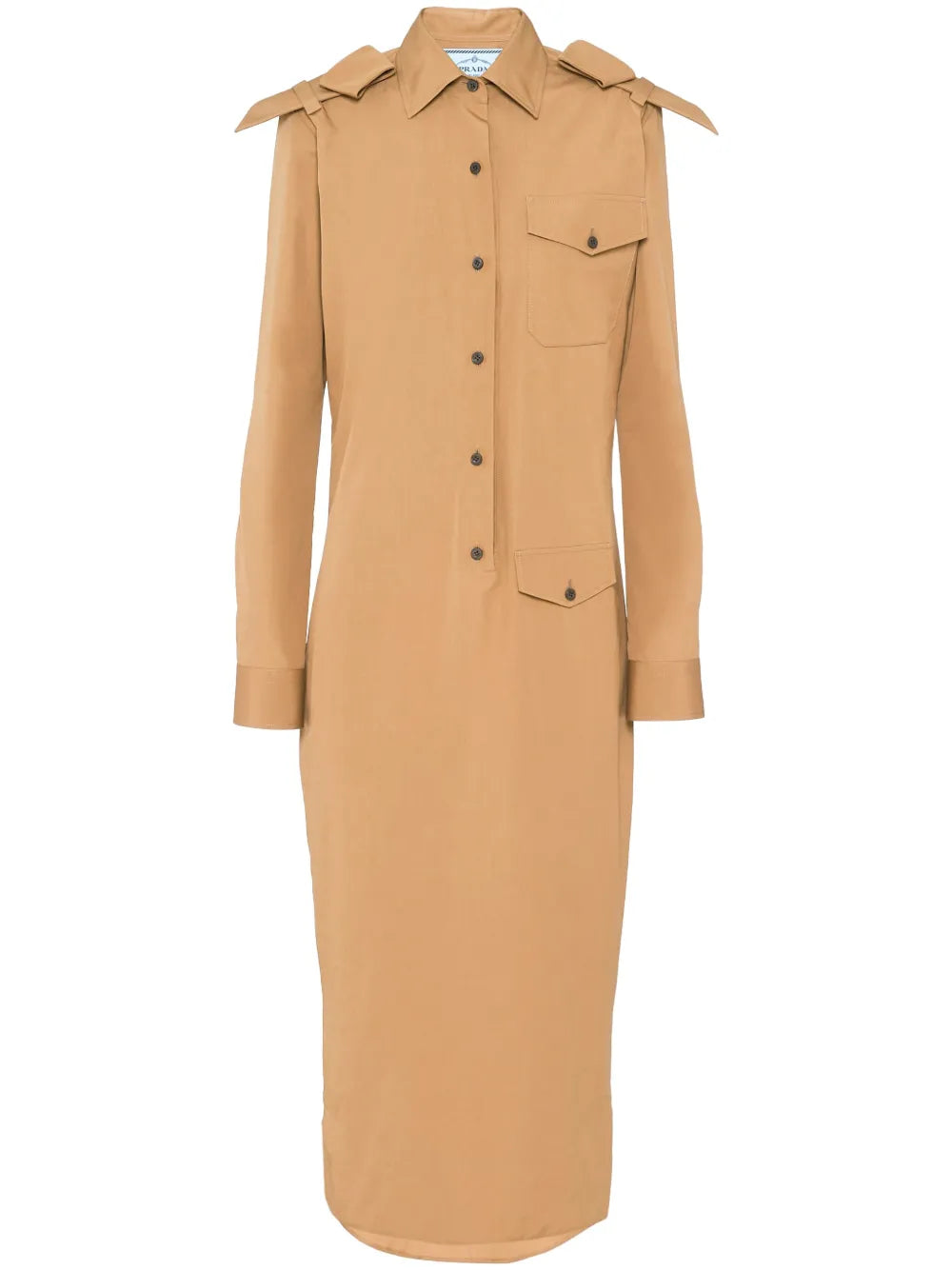 Triangle-Logo Cotton Shirtdress