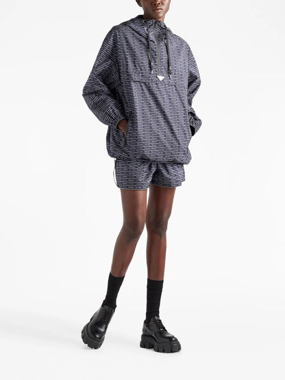 Triangle-Logo Printed Raincoat