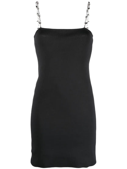 Studded Chain-Strap Minidress