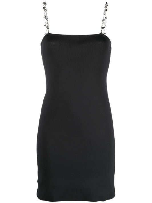 Studded Chain-Strap Minidress