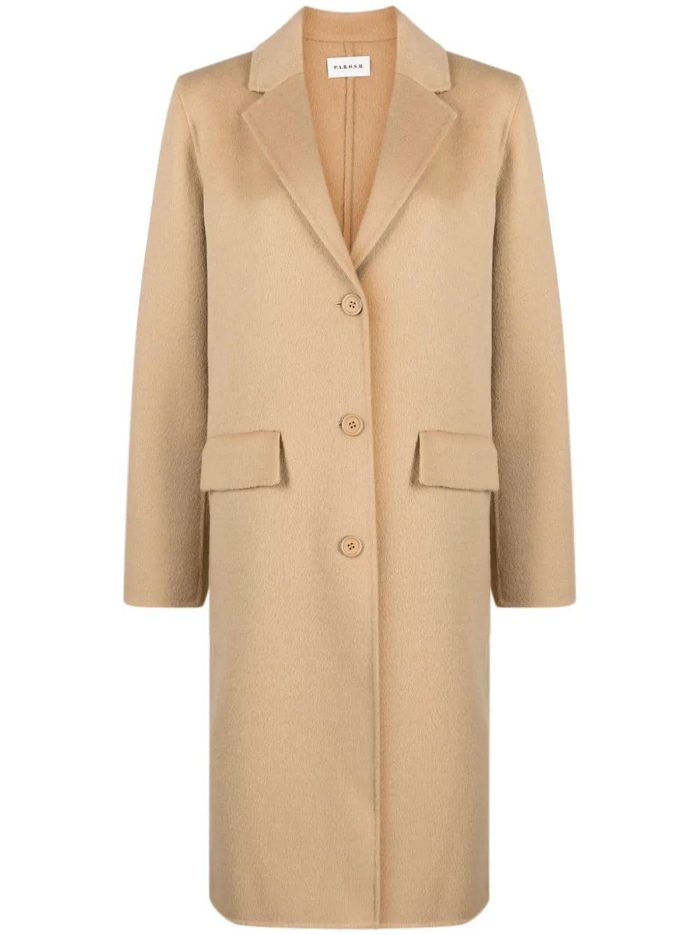 Notched-Lapels Single-Breasted Coat