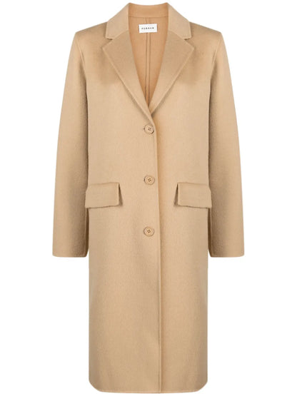 Notched-Lapels Single-Breasted Coat