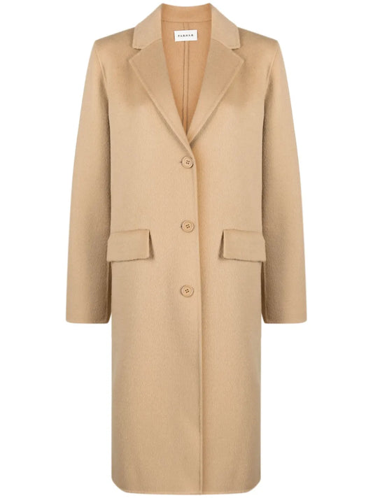 Notched-Lapels Single-Breasted Coat