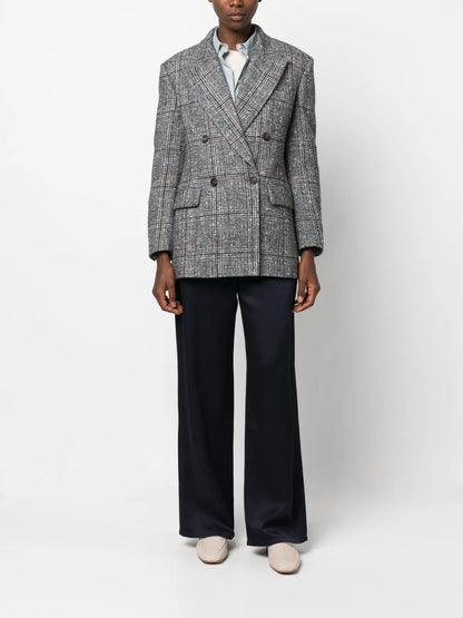 Straight-Leg Satin-Finish Trousers
