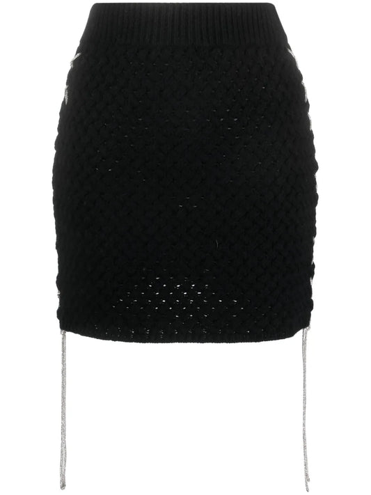 Merino-Blend Knitted Miniskirt