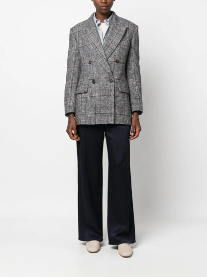 Prince Of Wales Double-Breasted Blazer