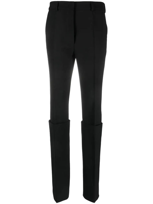 Turn-Up Hem Slim-Fit Trousers