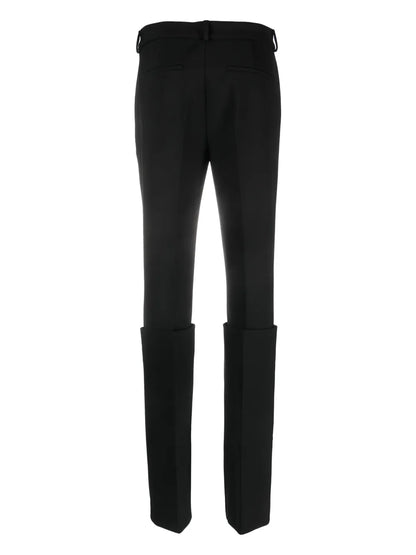 Turn-Up Hem Slim-Fit Trousers