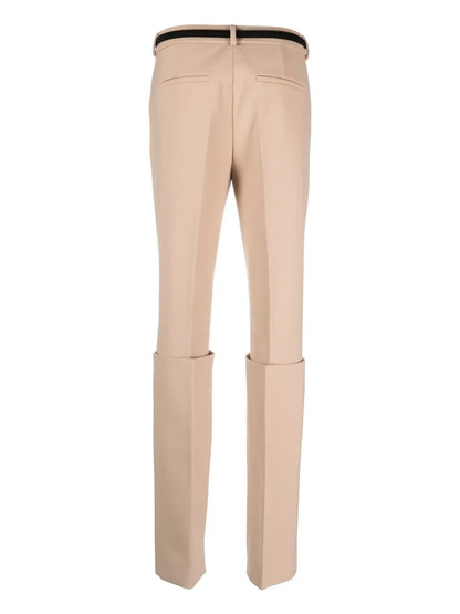 Turn-Up Hem Slim-Fit Trousers
