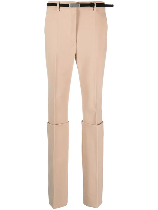 Turn-Up Hem Slim-Fit Trousers