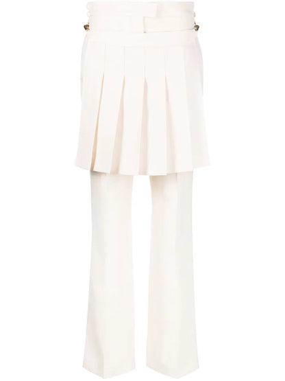 Layered Virgin-Wool Trousers