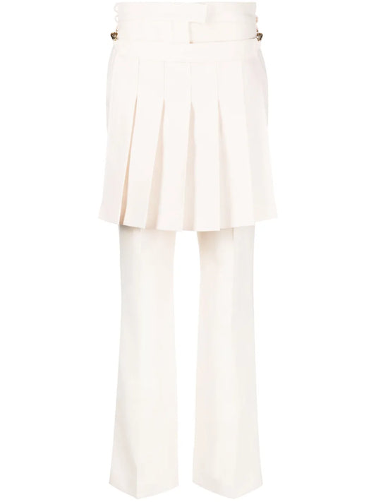Layered Virgin-Wool Trousers
